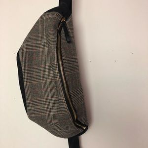 Boo-Hoo Wool Check Bumbag